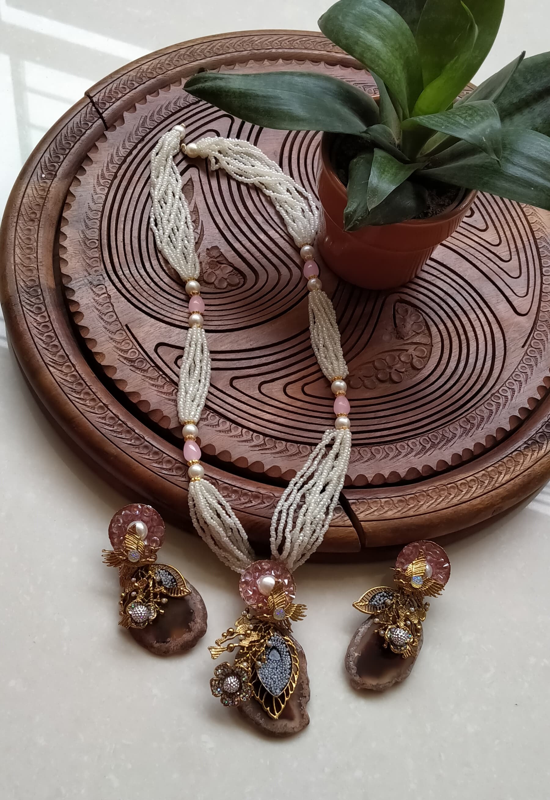 Turkish Aqeeq Stone Mala Set