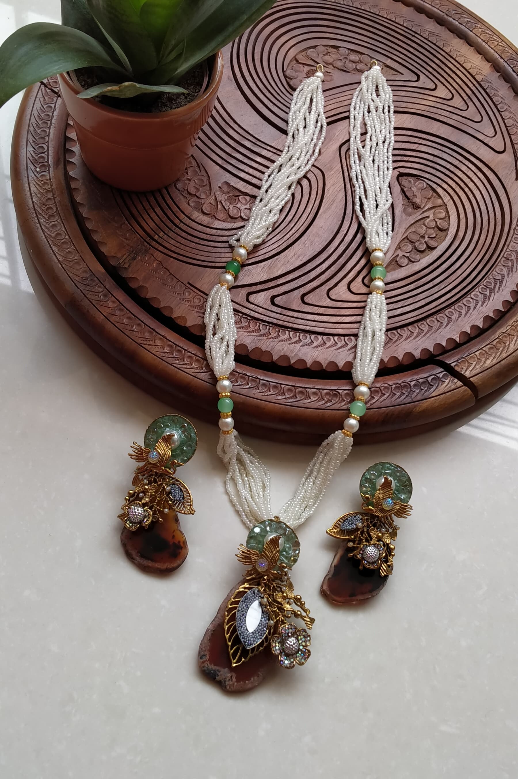 Turkish Aqeeq Stone Mala Set