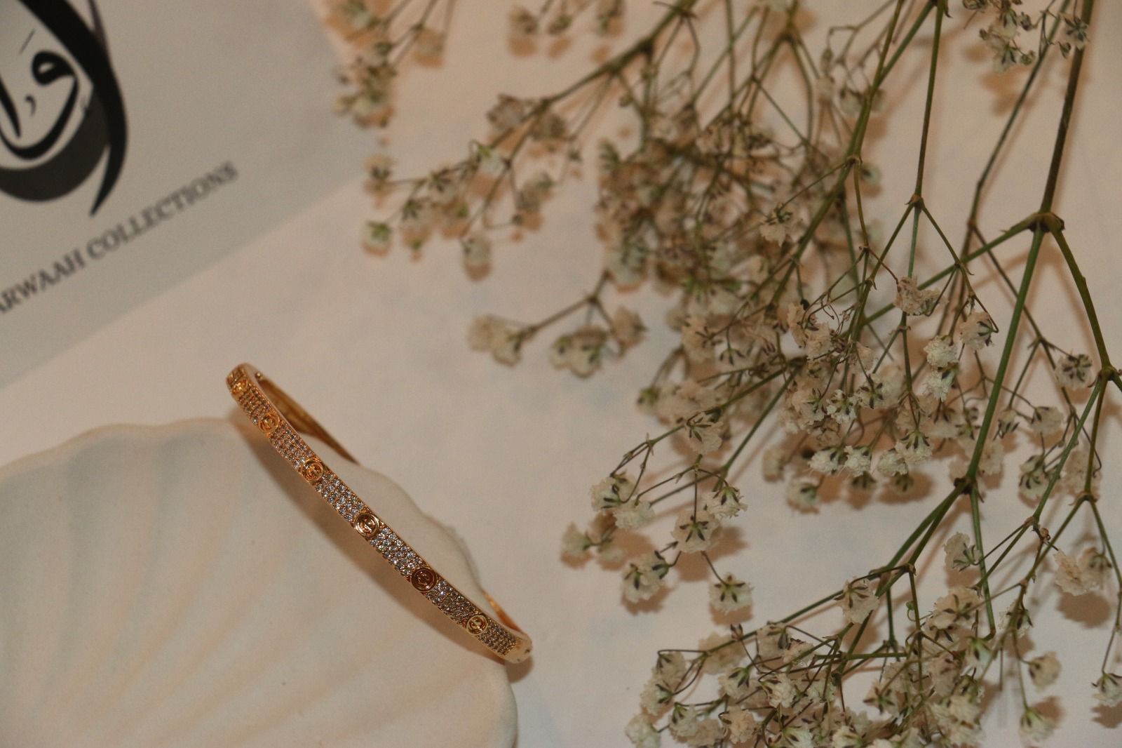 Sparkling Crystal Bangle – Gold & Silver