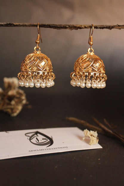 Classic Gold Pearl Jhumkay