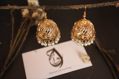Classic Gold Pearl Jhumkay