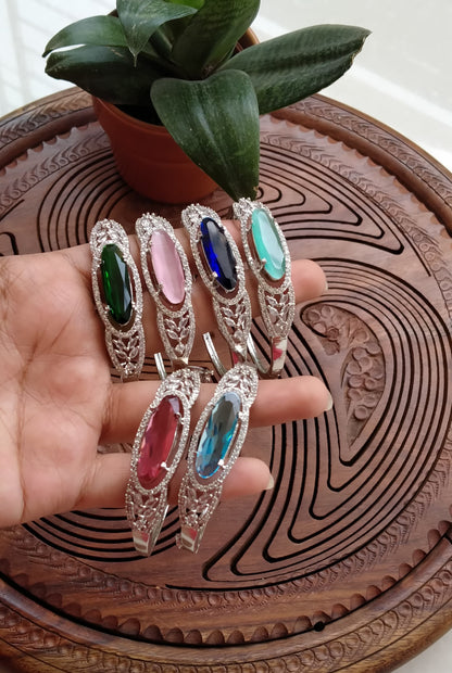 Indian AD Jhadao Stone Openable Bangle (Each)