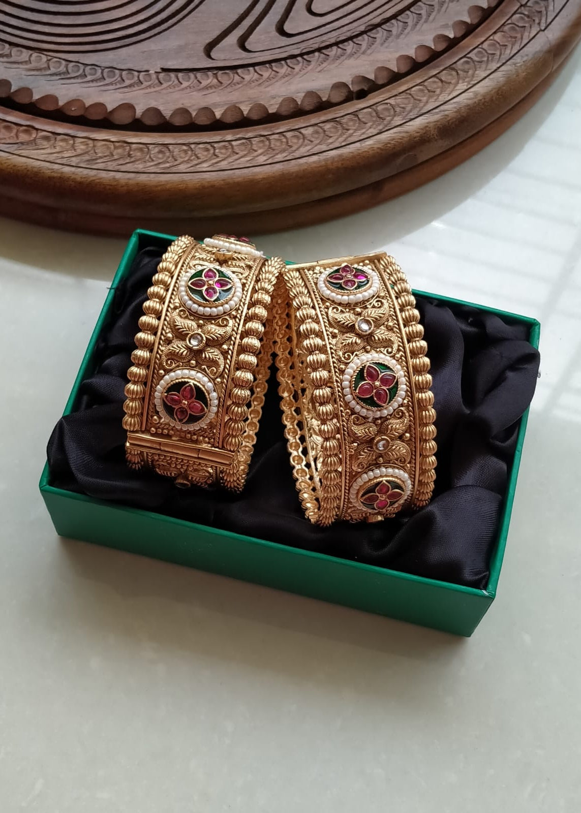 Indian Rajwaadi Openable Bangles (Pair)