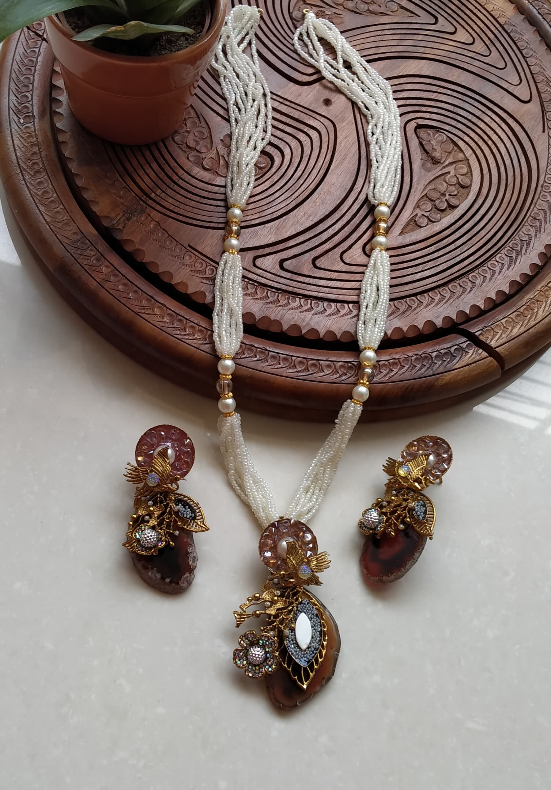 Turkish Aqeeq Stone Mala Set
