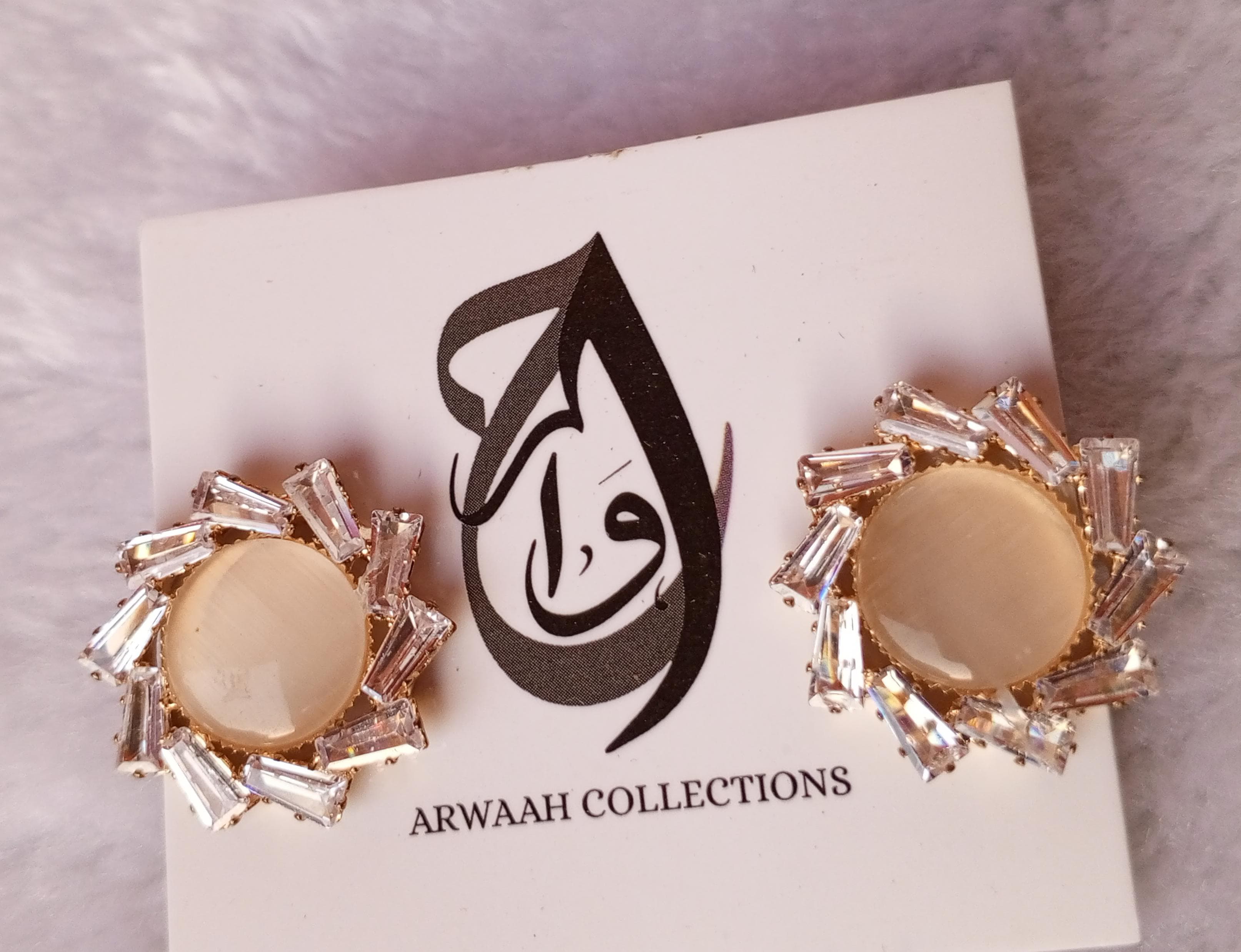 Crystal Bloom Stud Earrings – ARWAAH COLLECTIONS