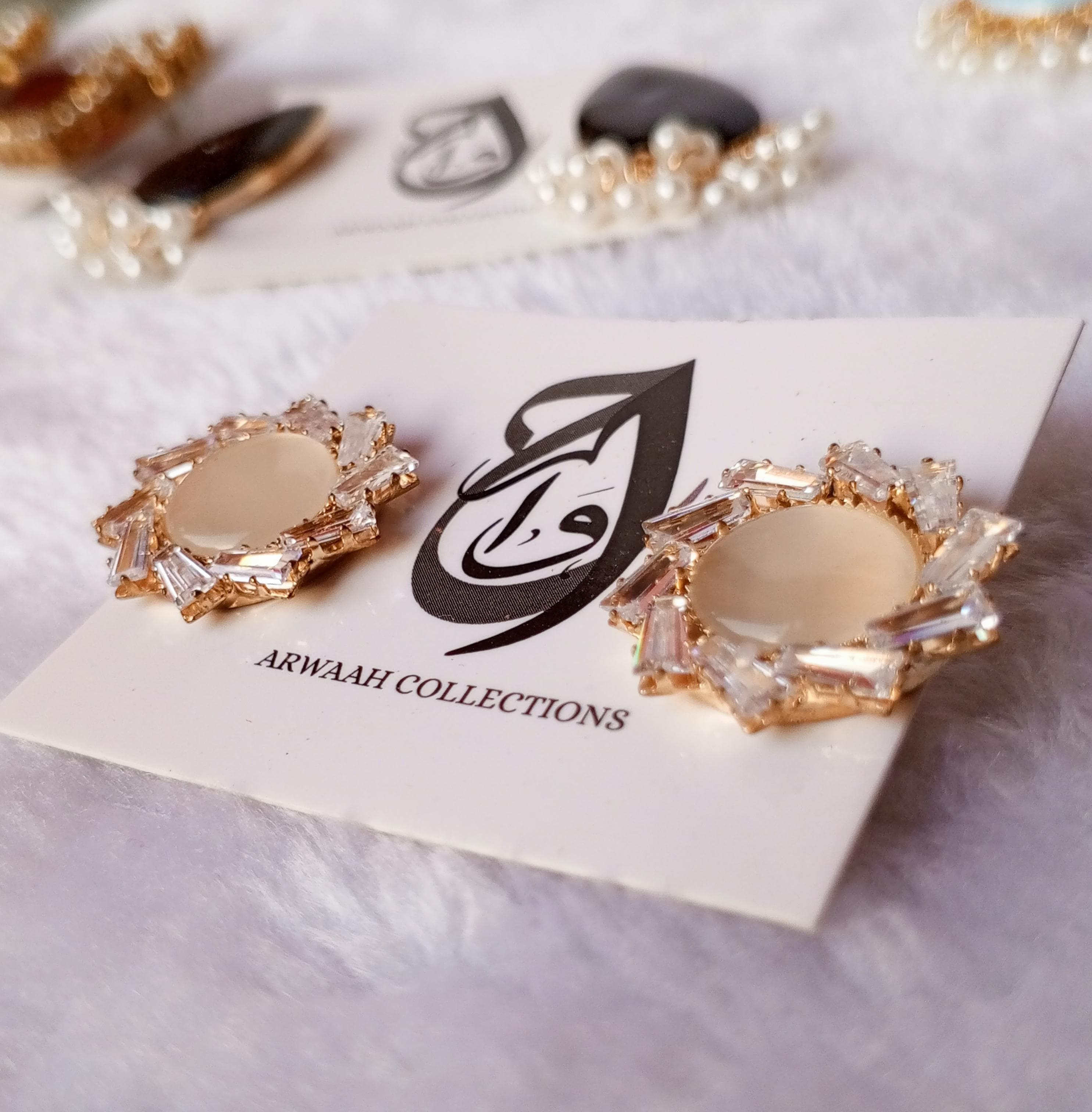 Crystal Bloom Stud Earrings – ARWAAH COLLECTIONS