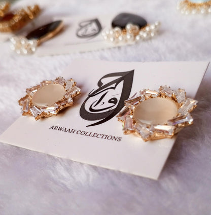 Crystal Bloom Stud Earrings – ARWAAH COLLECTIONS