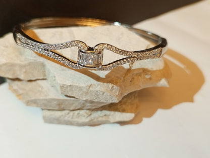 Silver Accent Bracelet Bangle