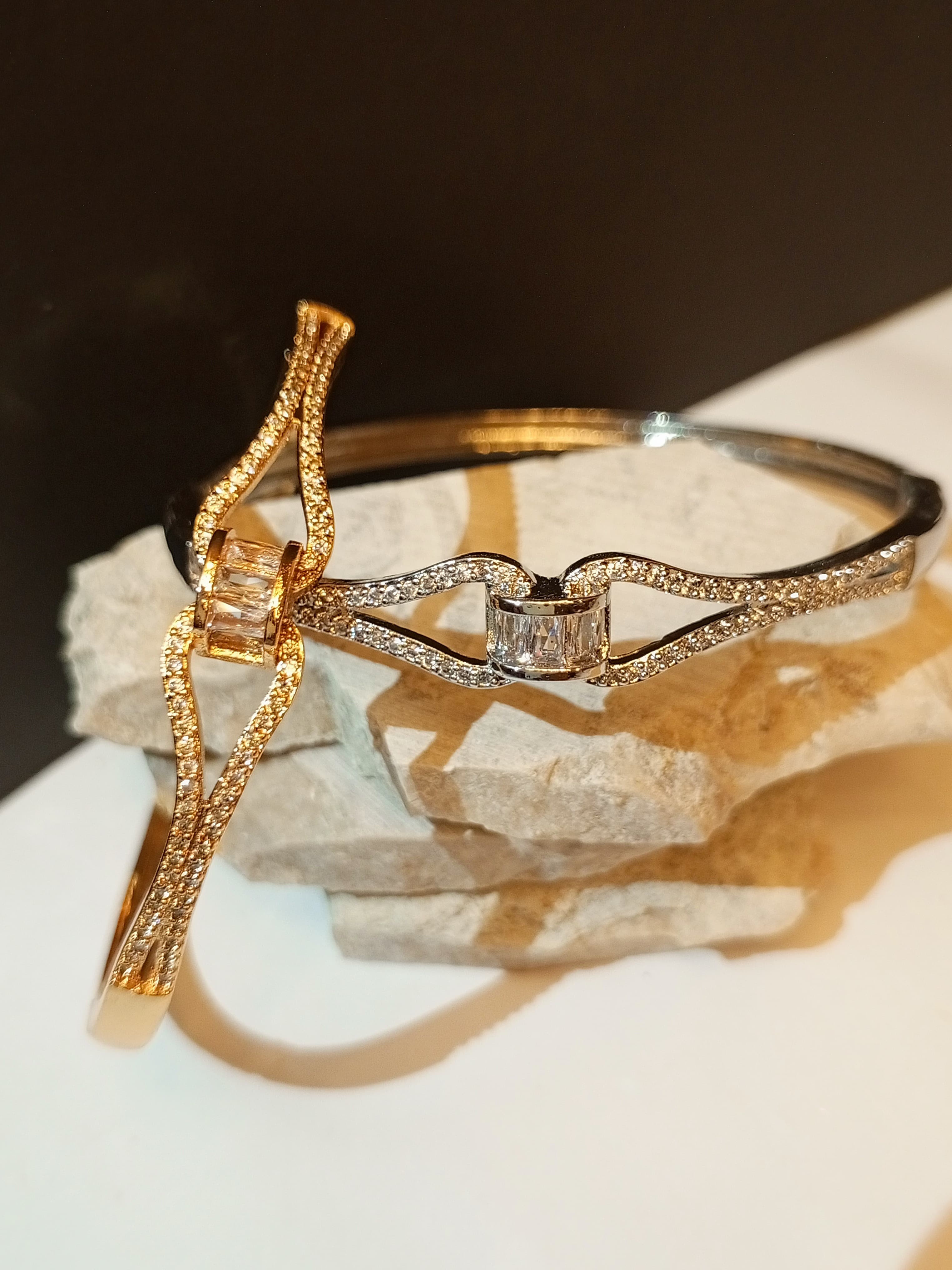 Geometric Accent Bracelet Bangle
