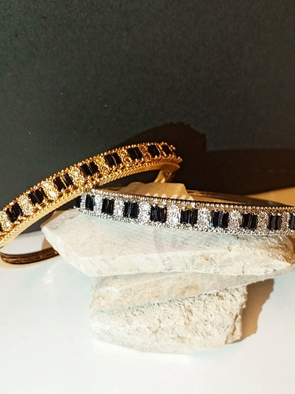 Black Stone Golden Bracelet