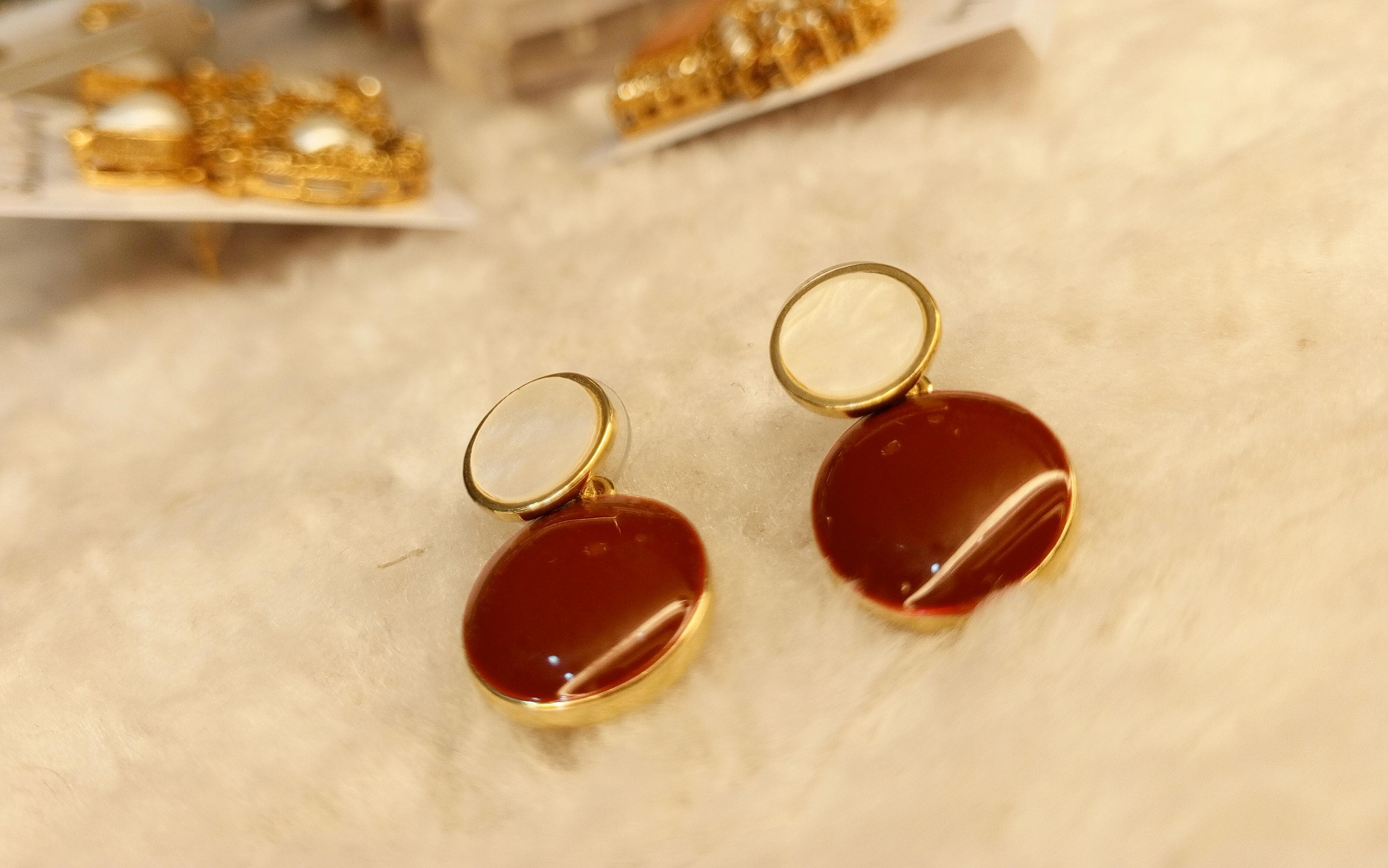 Royal Bloom – Pearl & Ruby Drop Earring