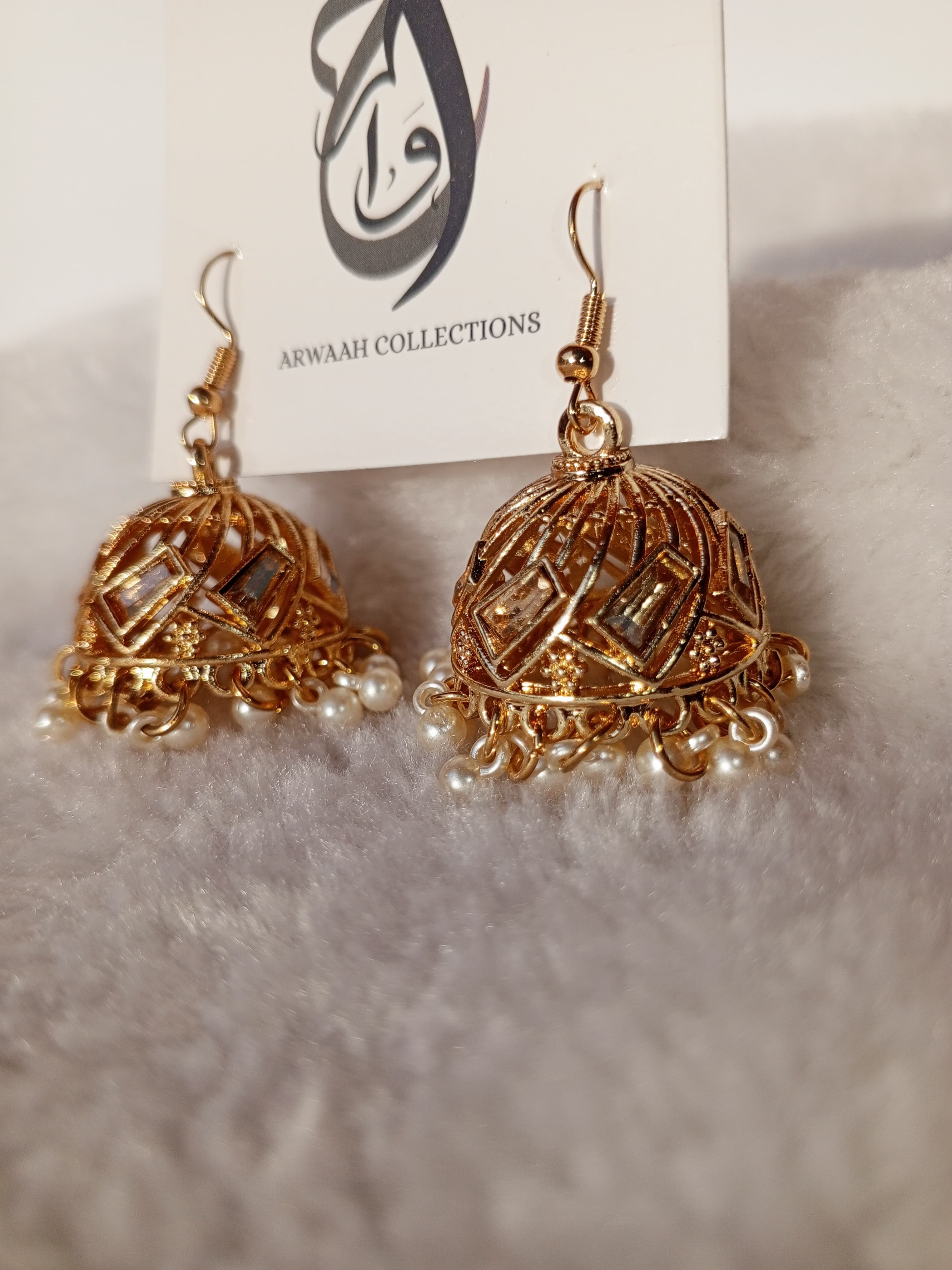 Classic Gold Pearl Jhumkay
