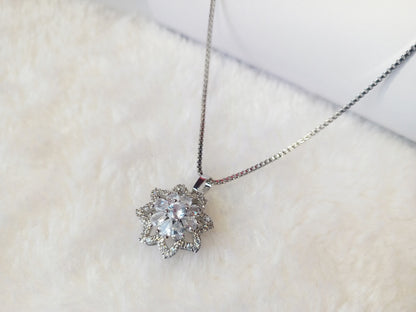 Zarqa Sitara Necklace By Arwaah Collections (Silver)