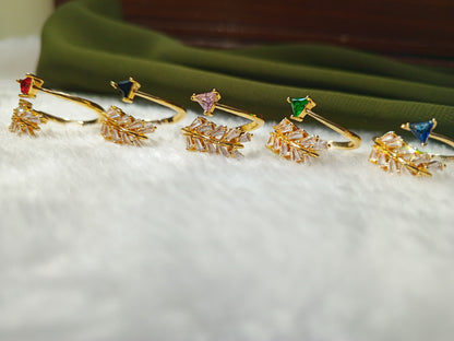 Multi Color Arrow Zircon Rings