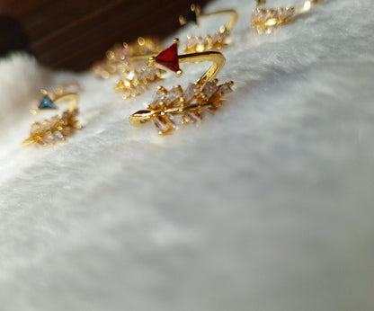 Multi Color Arrow Zircon Rings