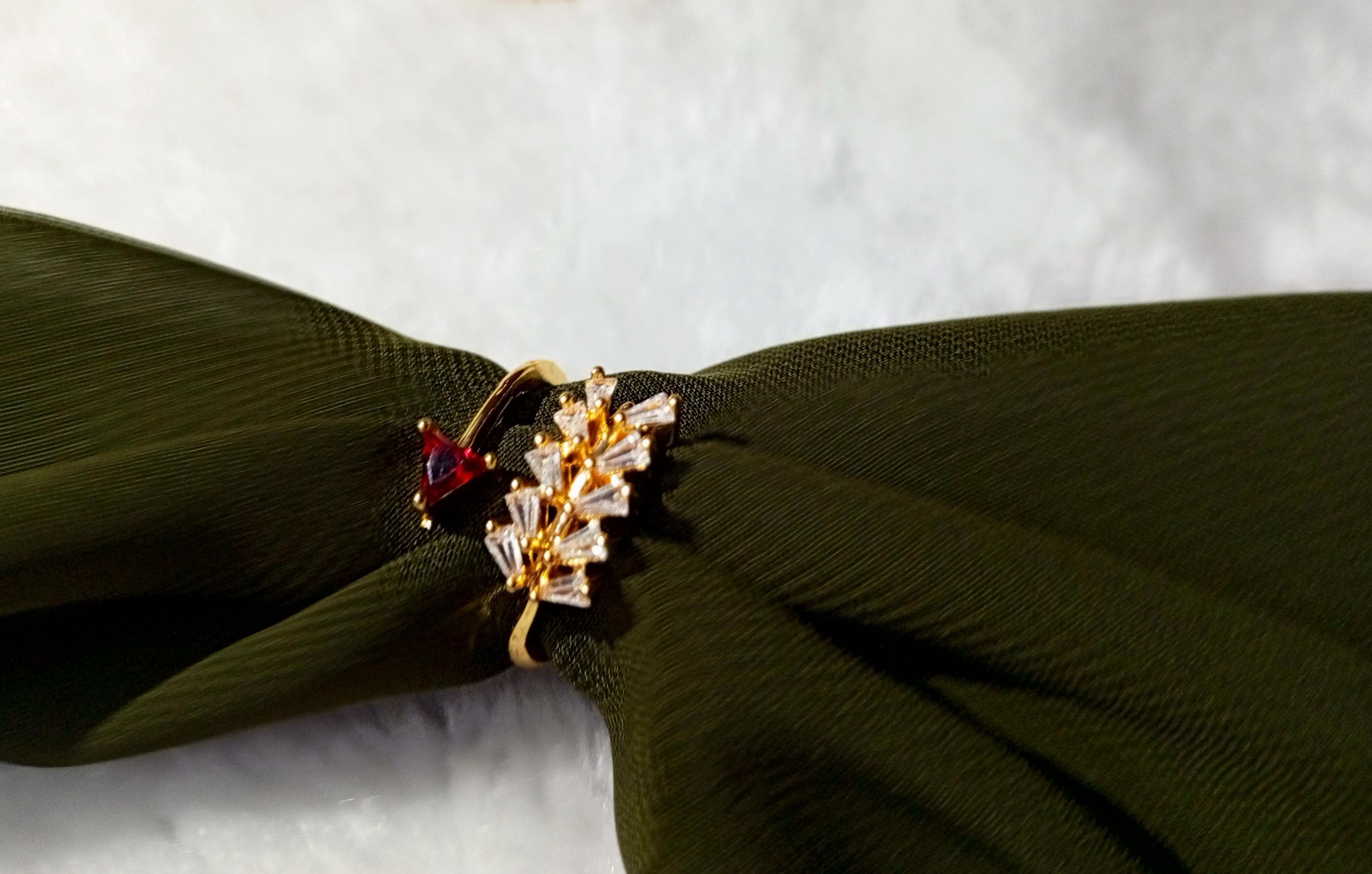 Adjustable Arrow Zircon Rings – Multi Color | ARWAAH COLLECTIONS