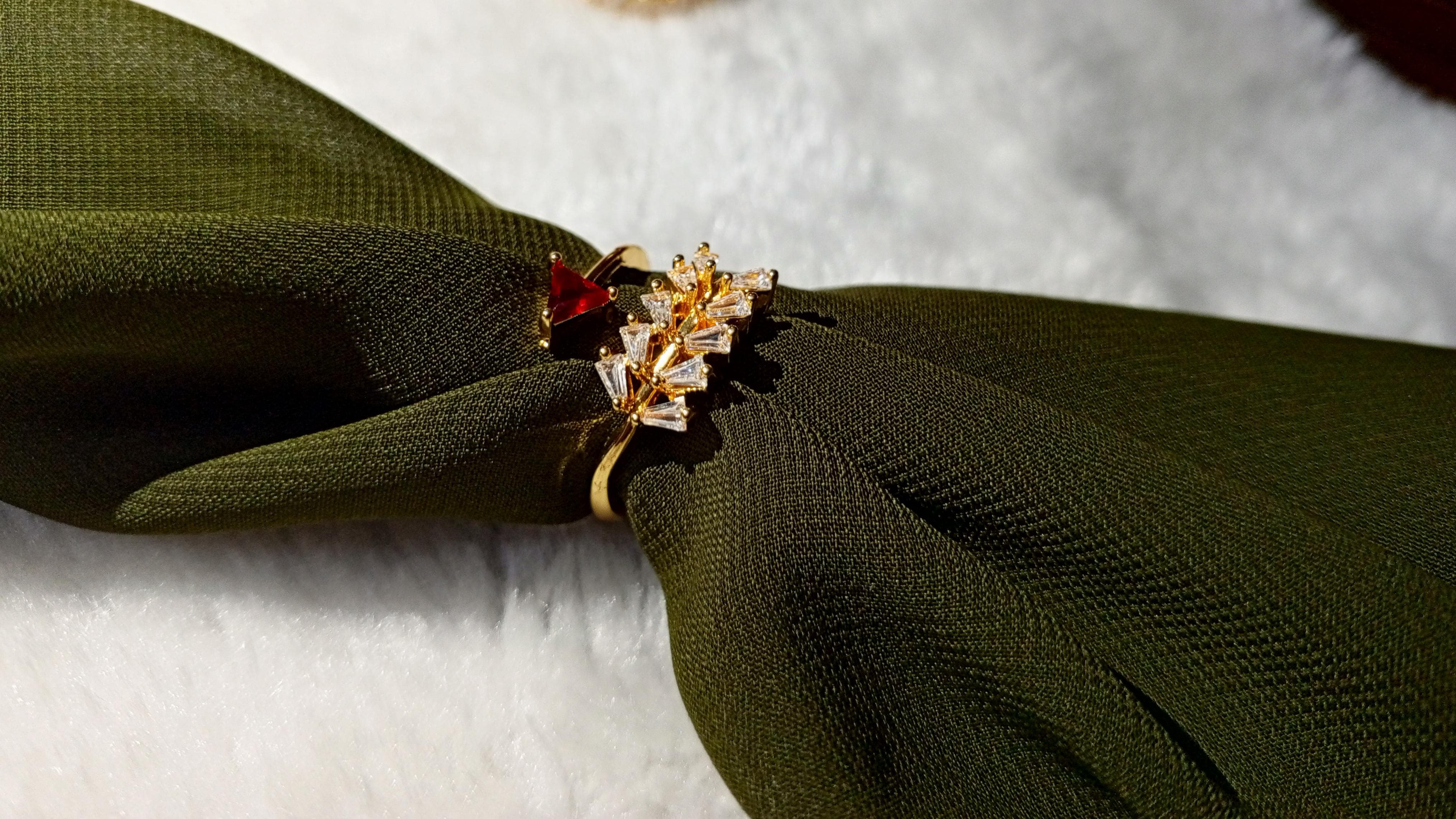 Multi Color Arrow Zircon Rings