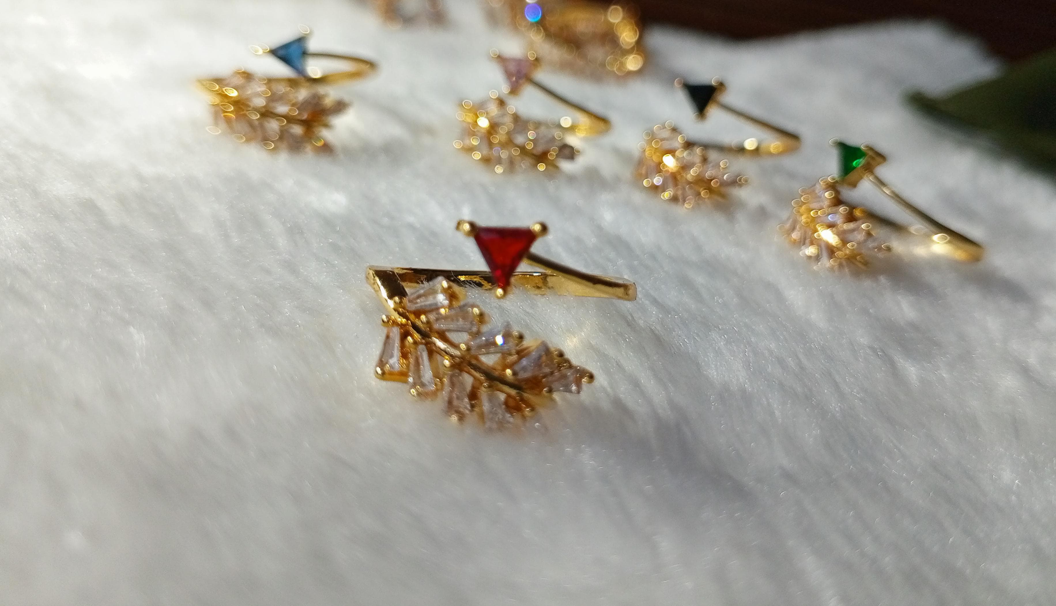 Adjustable Arrow Zircon Rings – Multi Color | ARWAAH COLLECTIONS