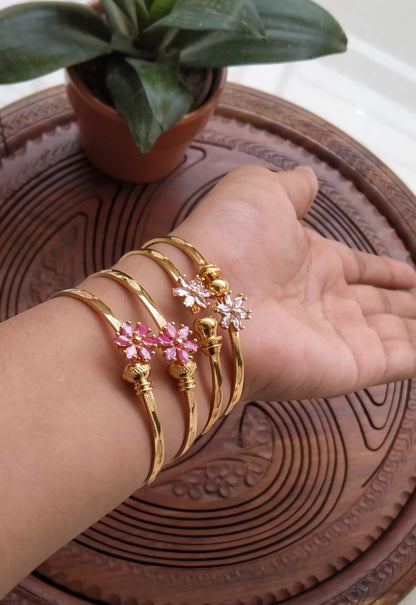 Stone & Pearl Adjustable Bangle (Each)