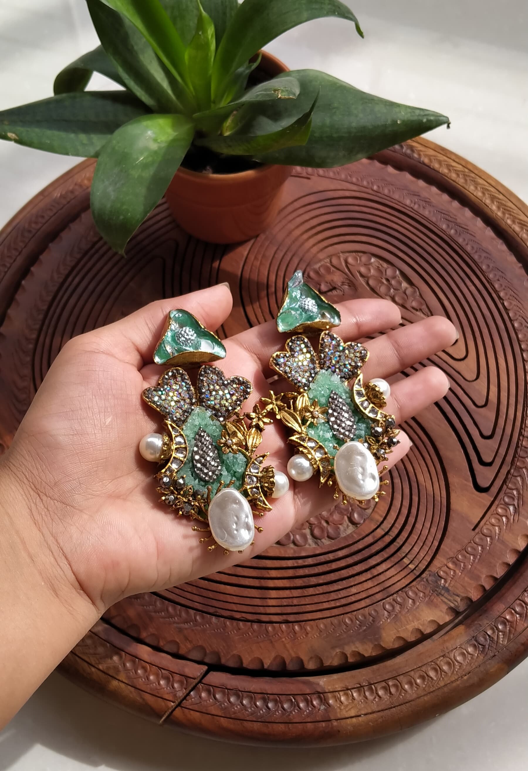 Turkish Mother Pearl Earrings