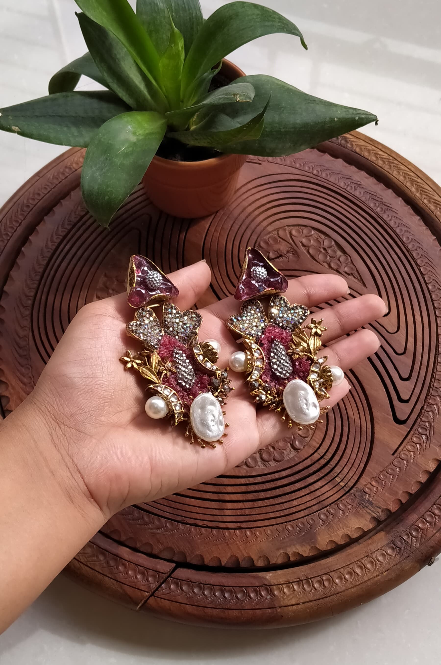 Turkish Mother Pearl Earrings