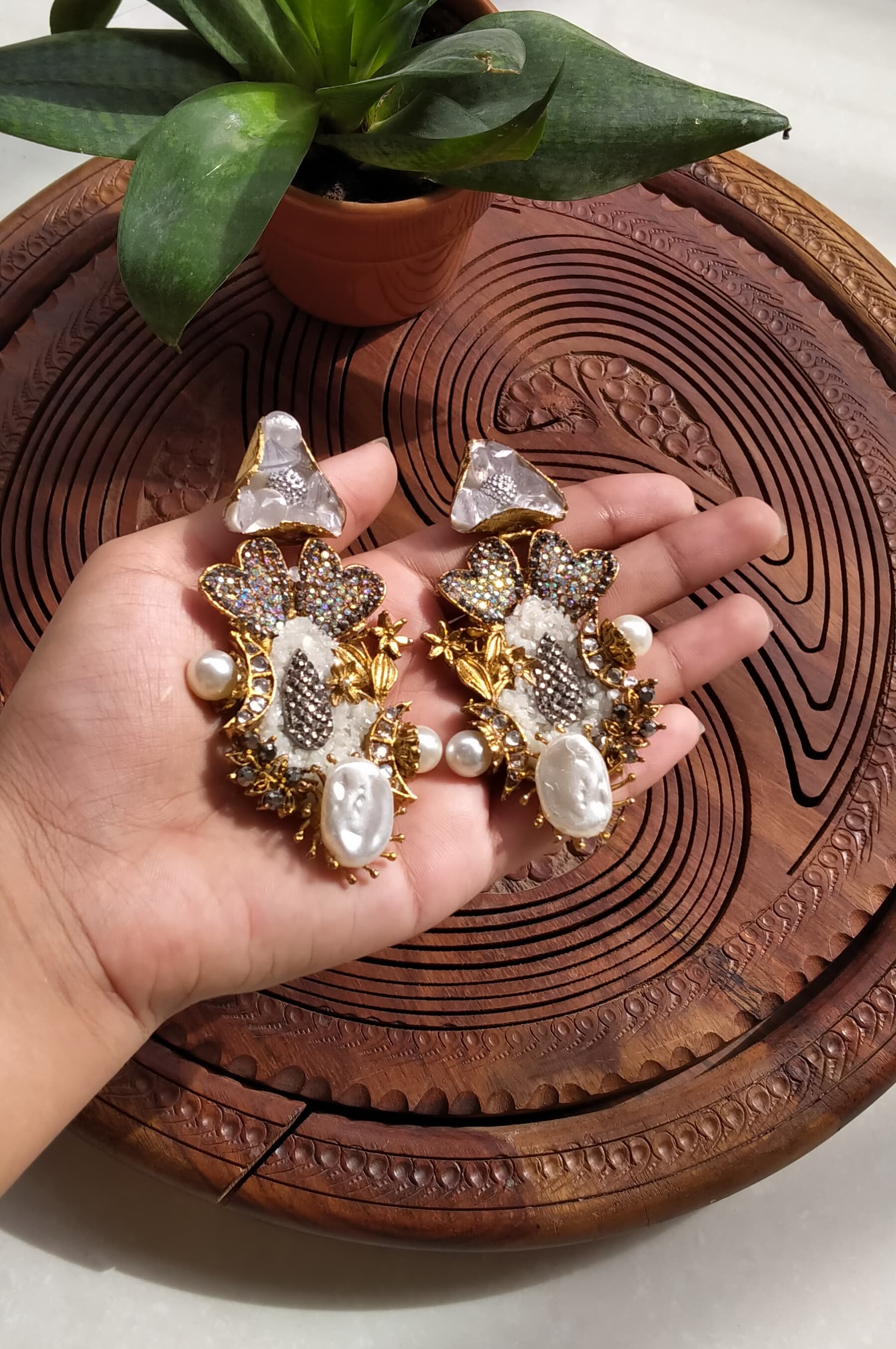 Turkish Mother Pearl Earrings