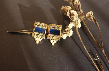 Zircon Gold-Plated Pear Earrings