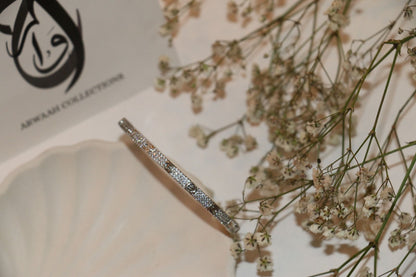 Sparkling Crystal Bangle – Gold & Silver