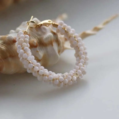 Pearl Whisper Classic Hoop Earrings