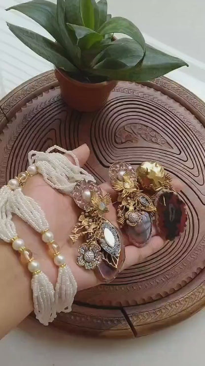 Turkish Aqeeq Stone Mala Set