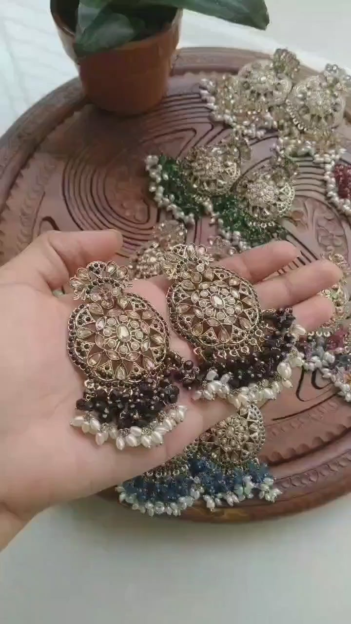 Load video: Handmade Premium Stone Earrings