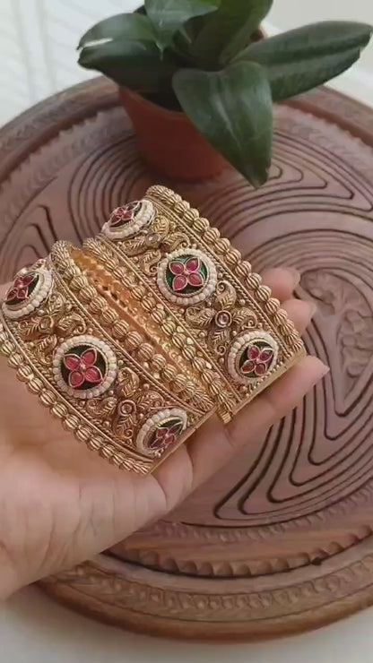 Indian Rajwaadi Openable Bangles (Pair)