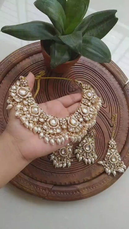 Bridal Choker Set with Teeka & Earrings
