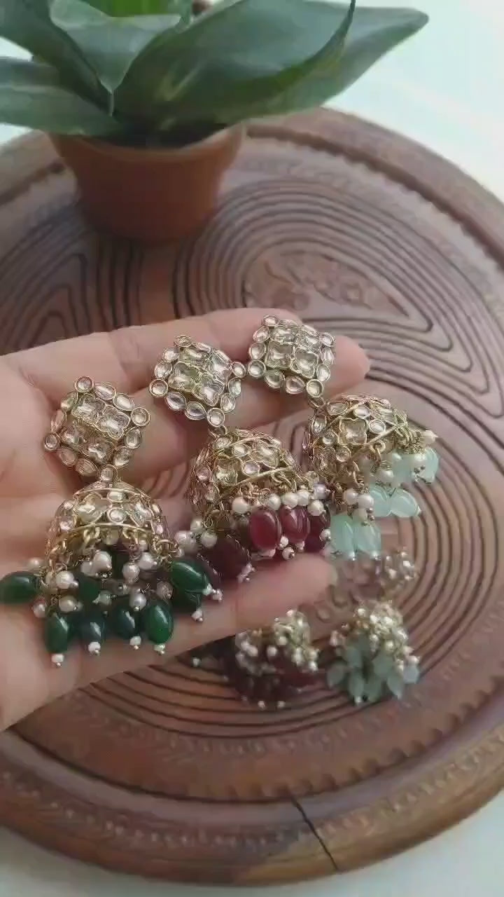 Handmade Kundan Jhumkay