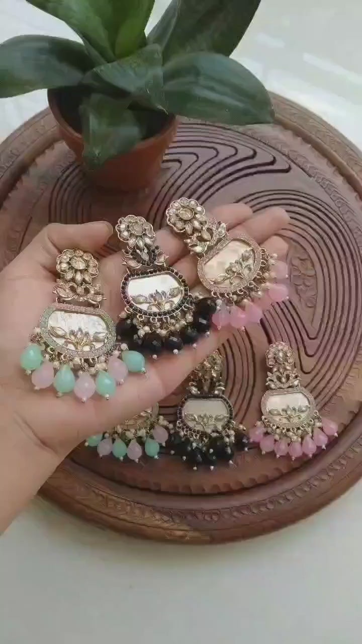 Load video: Handmade Shell Earrings